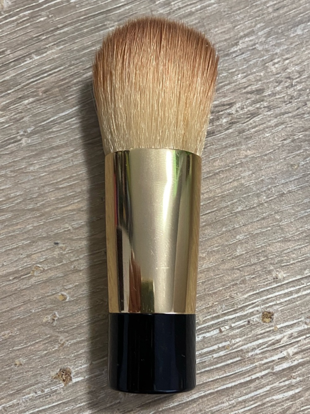 CHANEL Black & Gold Short Kabuki Brush with Natural Bristles